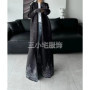 Autumn and Winter New Abaya Fashion Lapel Pleated Long Sleeved Cardigan Windbreaker Jacket Saudi Abayas for Women