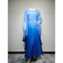 Party Dresses For Muslim Woman Kaftan Abaya Islamic O-Neck Batwing Sleeve Marocain Femme Galabia Dubai For Lady 2025 Fashion