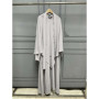 Long Khimar Dress Women Eid 2 Piece Set Musulman Ensembles Ramadan Muslim Abaya Prayer Garment Saudi Prayer Dress Niqab Jilbab