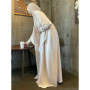 Long Khimar Dress Women Eid 2 Piece Set Musulman Ensembles Ramadan Muslim Abaya Prayer Garment Saudi Prayer Dress Niqab Jilbab