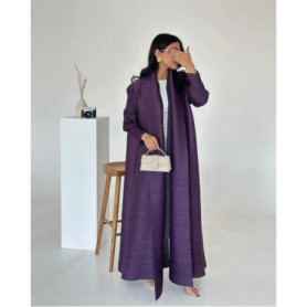 Miyake Folds 2025 Spring New Fashion Trench Coat Retro Design Loose Cardigan Luxury Robe Ladies