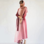 2025 Summer New Fashion Loose Elastic Gradient Colour Long Sleeve Middle East Robe Miyake Chic New Women's Pleated Trench Coat