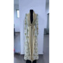 Miyake Pleated Fashion Sate Long Jacket Fall and Winter New Loose Corset Dress Full Sleeves Ethnic Style Abaya