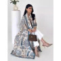 Women Pleated Abaya Muslim Dress Open Stretch Maxi Dresses Cardigan Robe Print Morocco Dubai Kaftan Islam Vestidos Jalabiya