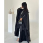 2026 Eid Mubarak Open Abaya Women Muslim Dress Khimar Jilbab Kebaya Kaftan Robe Ramadan Dresses with Hijab Kimono Islam Clothing