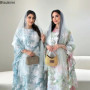 Ramadan Muslim Abaya for Women Print Maxi Dress Morocco Kaftan Dubai Elegant Robe Islamic Arab Party Dresses Vestidos Jalabiya