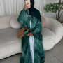 2026 New Abayas for Women Dubai Luxury Tie-dye Printed Kaftan Robe Cardigan Muslim Party Long Dress Kimono Abaya Islamic Clothes