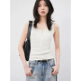 CHIC VEN Fashion Women Tees Design Solid Slim Fit Half Placket Zipper Ladies Camisole Vest for Girl Knitwear Spring Summer 2026