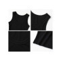CHIC VEN Women's Tank Top Camisole Solid Design Slim Fit Short U-neck Suspender Vest Crop Tops Women Summer Basic Elastic 2025