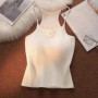 2Colors Summer Sexy Flower Knitted Camisole Women's Solid Color Sleeveless Slim Crop Top