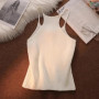 2Colors Summer Sexy Flower Knitted Camisole Women's Solid Color Sleeveless Slim Crop Top
