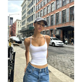 Tank basic high elastic skin camisole vest with all-in-one slim-fit short sleeveless top