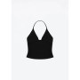Tank Triangle Cup Halter V-Neck Camisole Women's Summer Sexy Low-Cut Backless Top