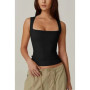 New Women's Vest Tight Square Collar 9-color Sexy Trendy High Street Top Sleeveless Black Suspender Strap White Tank