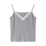 VIMLY Women's Sexy Camis Basics Summer Tops for Woman 2026 Simple Sleeveless Lace V-Neck Slim Camisoles for Lady Clothing A1559