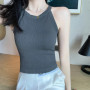 Sleeveless Knitted Beautiful Back Camisole for Women with Fixed Cup for Hot Girls To Wear Outside Bottoming Top Женский Жилет