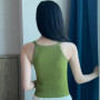 Sleeveless Knitted Beautiful Back Camisole for Women with Fixed Cup for Hot Girls To Wear Outside Bottoming Top Женский Жилет