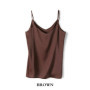 Women Camisole Fashion Strap Top Halter V Neck Basic White Cami Sleeveless Satin Silk Tank Tops Women'S Summer Spring Fall