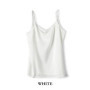 Women Camisole Fashion Strap Top Halter V Neck Basic White Cami Sleeveless Satin Silk Tank Tops Women'S Summer Spring Fall