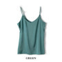 Women Camisole Fashion Strap Top Halter V Neck Basic White Cami Sleeveless Satin Silk Tank Tops Women'S Summer Spring Fall
