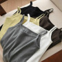 Solid Color Tank Tops soft Cotton Spaghetti Strap Crop Tops Summer Casual Camisole Sleeveless Basic Vest Summer women Tops