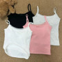 Lace Undershirt With Bra Pads Sweet Underwear Beauty Back Strappy Tank Tops Slim Inner Wear Summer Women's Outside Versatile