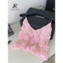 SINGREINY Luxury 3D Floral Party Camis Female Strap Sleeveless Loose Backless Blouse Fashion High Street Sequined Beach Tank Top