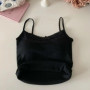 Knit Wear Tank Top Lace Sling Tops Sweet Short Tops Camisole Clothes Slim Short Bow Solid Color For Women Slim Knitted Crop Top