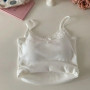 Knit Wear Tank Top Lace Sling Tops Sweet Short Tops Camisole Clothes Slim Short Bow Solid Color For Women Slim Knitted Crop Top