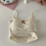 Knit Wear Tank Top Lace Sling Tops Sweet Short Tops Camisole Clothes Slim Short Bow Solid Color For Women Slim Knitted Crop Top