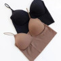 Women Tank Top With Built In Bras Fixed Cup Anti Glare Streetwear Crop Tops Female Seamless Underwear Padded Camisole Summer