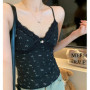 Summer Floral Camisole Women's Sexy V-neck Lace Patchwork Sleeveless Slim Tank Top