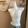 Summer Floral Camisole Women's Sexy V-neck Lace Patchwork Sleeveless Slim Tank Top