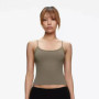 Tank Summer Women's Solid Color Slimming Elastic Fitness Camisole Basic Sports Bra Skin-Friendly Yoga Top