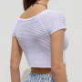 2026 Spring Summer New Women's Sexy Y2K Knit Cutout Crop Tube Top Casual Outerwear Camisole