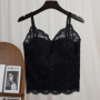 1pcs Women Lace Straps Vest Lady Inside Wear Camisoles With Padded Underwear Female Sexy Tank Top Girl Fashion French Style Tops