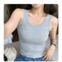 1pcs Summer Women Knitted Tank Tops Girl Thin Tops Lady Basic Casual Tank Tops Round Collar Tees Sleeveless Top For Women M L XL