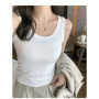 1pcs Summer Women Knitted Tank Tops Girl Thin Tops Lady Basic Casual Tank Tops Round Collar Tees Sleeveless Top For Women M L XL