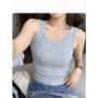 1pcs Summer Women Knitted Tank Tops Girl Thin Tops Lady Basic Casual Tank Tops Round Collar Tees Sleeveless Top For Women M L XL
