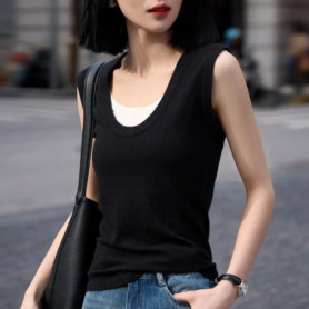WinvyNee New Women's Wool Tops Tank Top Solid O Neck Soft Vest Girls Tank Outerwear Streetwear Top Spring Summer C1102006