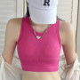 Women Tank Top Built In Bras Women Sports Bras Top With Chest Pads Shockproof Round Neck Crop Top Comfort Camisole