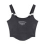 Letter Print Tank Top Women Cotton Bras Hot Girls Streetwear Underwear Built In Bra Small Cup Crop Top Padded Camisole