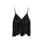 Puloru Glitter Sequin Cami Tops Women's Spaghetti Strap V Neck Vests Summer Clubwear Going Out Street Fashion Sleeveless Shirts