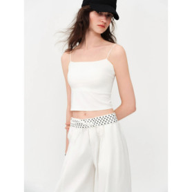 FSLE 2026 New Summer Women's Built-in Bra Cami Top Seamless Lift Up Back Design Vest Daily Layering Versatile Underwear Cami Top