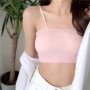 Fashion Slim Women Tank Top Bra Korean Version Tube Top Underwear Polyester Fiber Breathable Tank Top