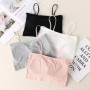 Fashion Slim Women Tank Top Bra Korean Version Tube Top Underwear Polyester Fiber Breathable Tank Top