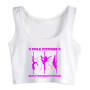 Beauty Strength Pride Design Pole Dancing Training Crop Top Pole Dancer Fitness Workout Sexy Tank Top Girl's Gym Cotton Camisole