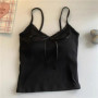 HOT Women camisole Women's Sexy Lace Top Tankvest Inner Wear Sweet Style Short Top Lace Strap Vest with Padded Basic Tank Top