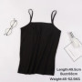 Summer Women Tank Tops Camisole With Padded Bra Solid Color Sexy Off Shoulder O Neck Elastic Sport Vest Push Up Base Shirt