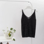 6 Colors Sleeveless Bright Silk Women Tank Tops Sexy Female Knitted V-Neck Camisole Club Girls Camis Thin Shiny Glitter Bling